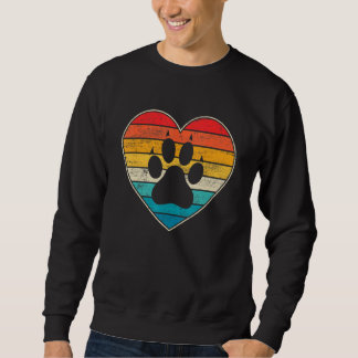 Sudadera Veterinarian Vet Tech Retro Sunset Paw Print Dog C