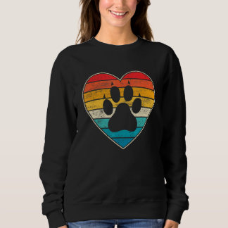 Sudadera Veterinarian Vet Tech Retro Sunset Paw Print Dog C