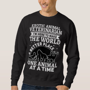 Sudadera Veterinario de Animales Exóticos Hace del Mundo un