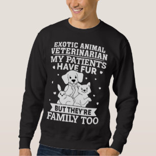 Sudadera Veterinario de Animales Exóticos Mis Pacientes Tie