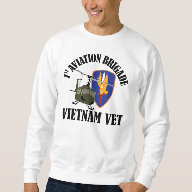 Sudadera Veterinario de Vietnam - 1r BDE UH-1 de los AVN (Anverso)
