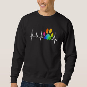 Sudadera Veterinario Lindo Huella de Garra de Arcoíris Lati
