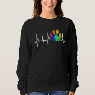 Sudadera Veterinario Lindo Huella de Garra de Arcoíris Lati