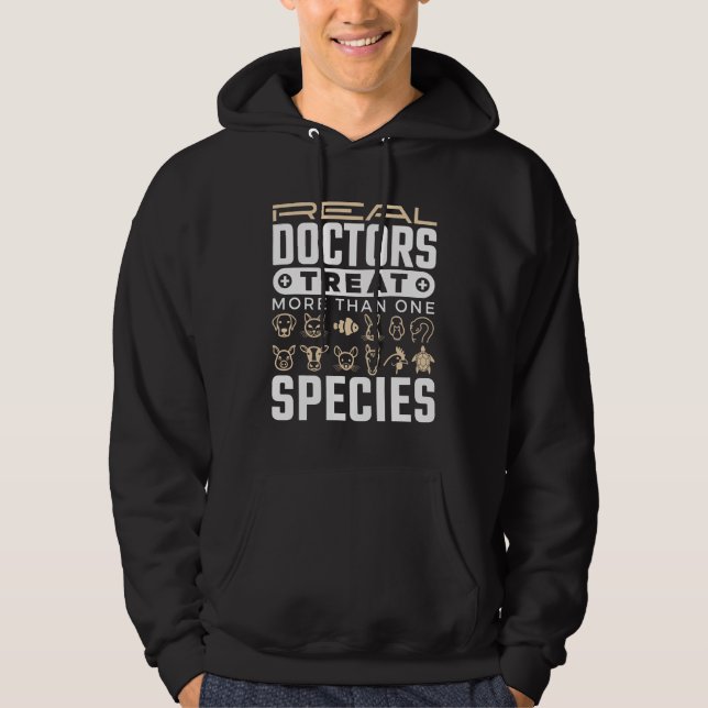 Sudadera Veterinarios Médicas reales tratan más de una espe (Anverso)