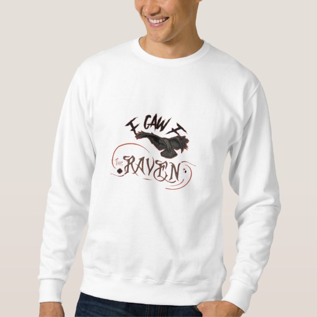 Sudadera Vi al cuervo Arte gótico de terror clásico retro (Anverso)