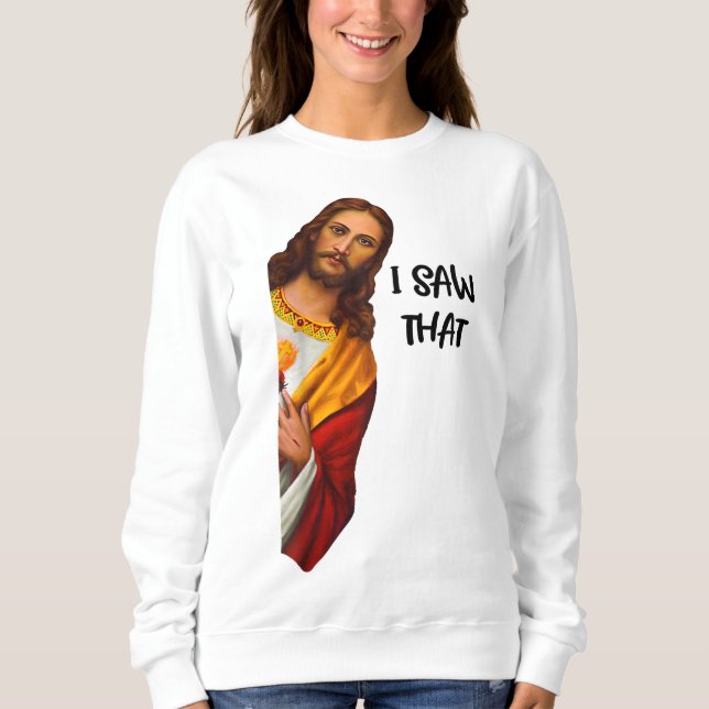 Sudadera Vi Ese Gracioso Jesús Meme Cristiano (Anverso)