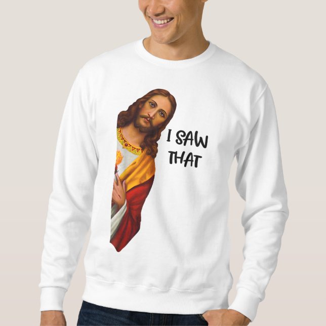 Sudadera Vi Ese Gracioso Jesús Meme Cristiano (Anverso)