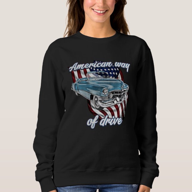 Sudadera Vía Americana De Conducir Eldorado Caddy Rockabill (Anverso)