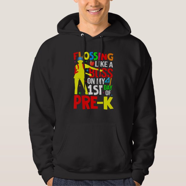 Sudadera Viajando Como Un Jefe En Mi Primer Día De Stud Pre (Anverso)