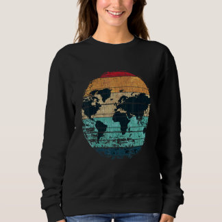 Sudadera Viajando por países viajantes Cartografía Retro Wo