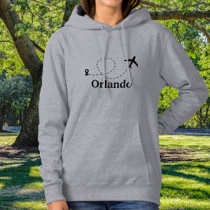 Sudadera Viajar en Avión Simple y Ubicación Personalizada