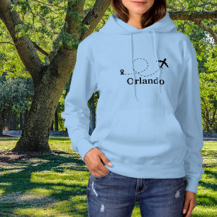 Sudadera Viajar en Avión Simple y Ubicación Personalizada
