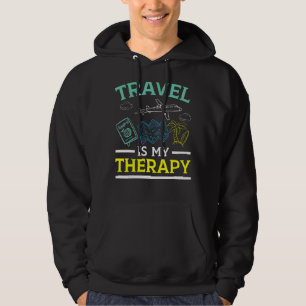 Sudadera Viajar Es Mi Terapia Verano Getaway Vacacionar A
