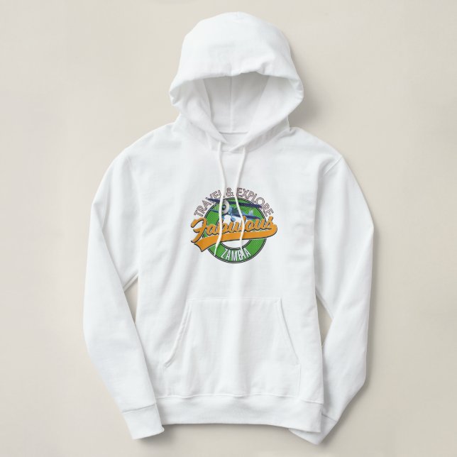 Sudadera Viajar explorar fabulosa Zambia (Diseño del anverso)