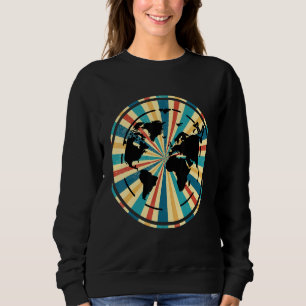 Sudadera Viajar por países Cartografía Retro Wor