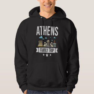Sudadera Viaje a Atenas Grecia Mapa del Horizonte Ciudad