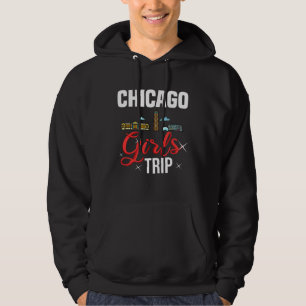 Sudadera Viaje a la ciudad de Chicago Illinois Mapa del hor