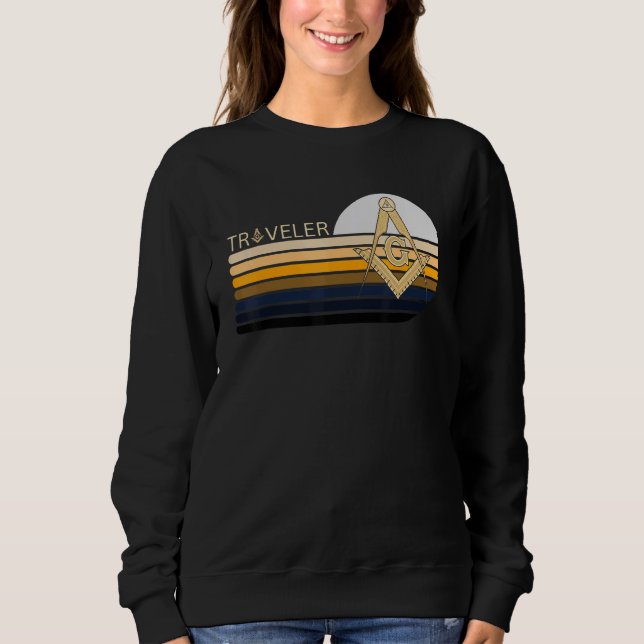 Sudadera Viaje de brújula masónica de masones (Anverso)