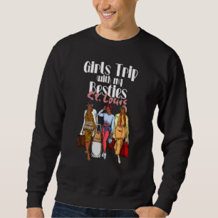 Sudadera Viaje de chicas a St Louis Besties Melanin Black V