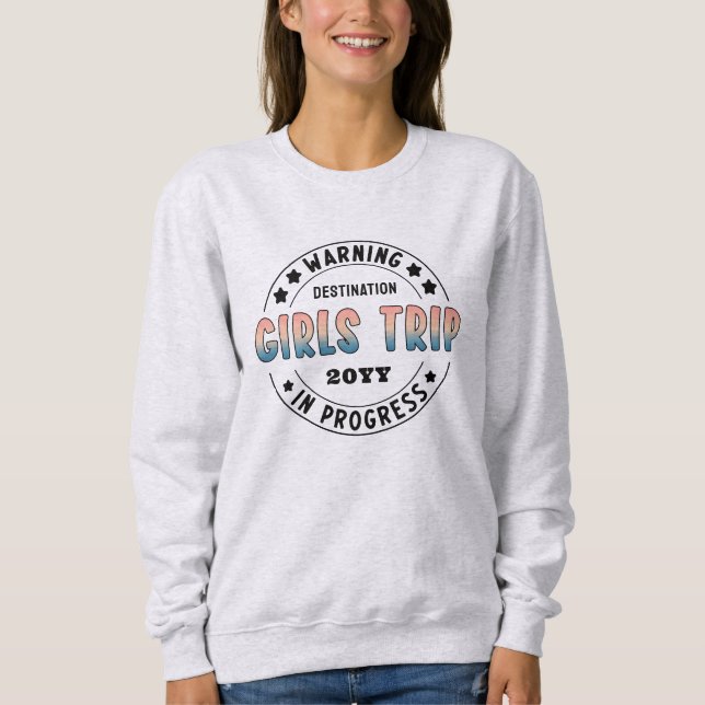 Sudadera Viaje de chicas personalizado en progreso Gradient (Anverso)