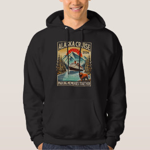 Sudadera Viaje de crucero de Alaska 2024 a amigos familiare