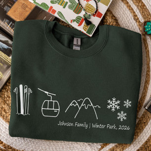 Sudadera Viaje de Esquí Personalizado Familia Amigos Grupo