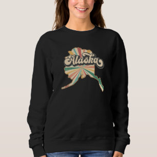 Sudadera Viaje de estado de origen de Alaska País retro de 