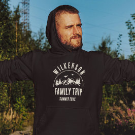 Sudadera Viaje de familia rusa Cabin Woods Retro Hoodie