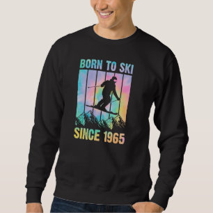 Sudadera Viaje de montaña estilo años 70 nacido en esquí de