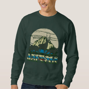 Sudadera viaje de montaña vintage cool campfire