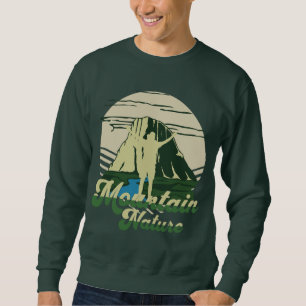 Sudadera viaje de montaña vintage cool campfire