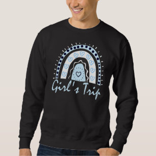 Sudadera Viaje del chica coincidiendo con Blue Boho Rainbow