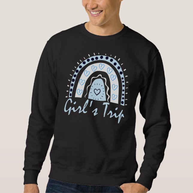 Sudadera Viaje del chica coincidiendo con Blue Boho Rainbow (Anverso)
