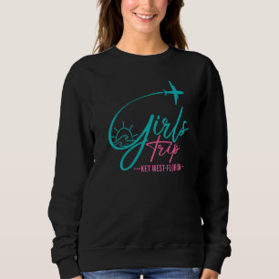 Sudadera Viaje en Avión Key West Florida Viaje de Chicas Co