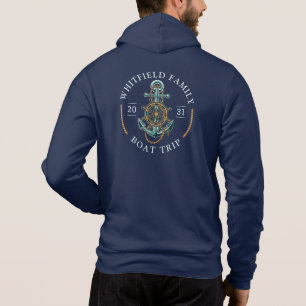 Sudadera Viaje en barco para familias personalizadas Nautic