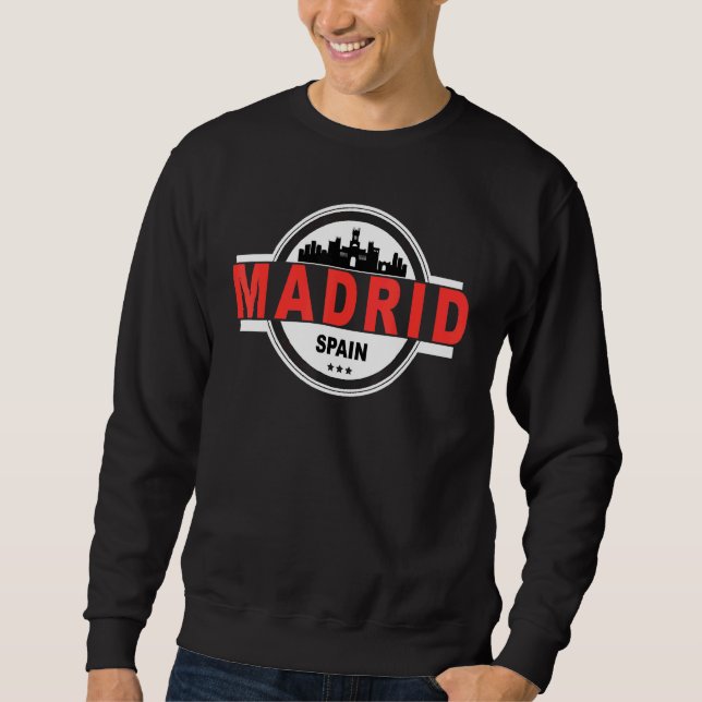 Sudadera Viaje por Madrid España en Skyline City (Anverso)