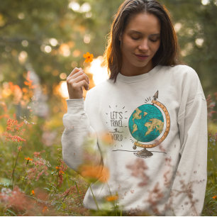 Sudadera Viajemos por el Mundo Globo Gráfico Aventura
