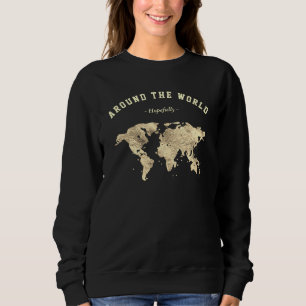 Sudadera Viajero al Mapa Mundial del Oro