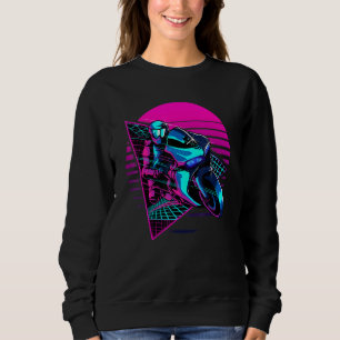 Sudadera Viajero en bicicleta sucia Vaporwave Estético Synt