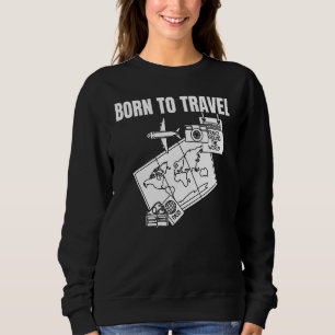 Sudadera Viajes en avión Vacaciones Hombres Mujeres y Famil
