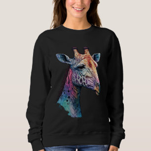 Sudadera Viajes Safari Zoo de Jirafas Acuarela Naturaleza V