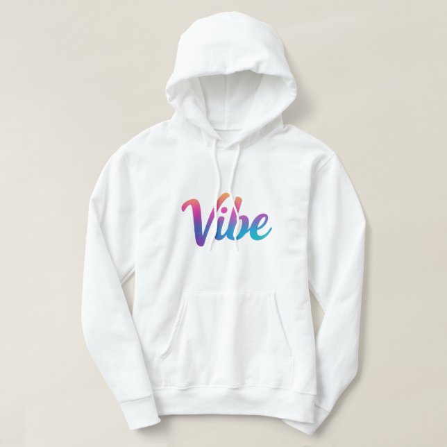 Sudadera Vibe Bold Rainbow Gradient Script T-Shirt – Trendy (Diseño del anverso)