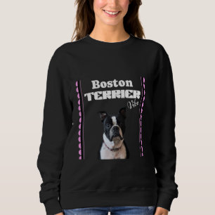 Sudadera Vibe de perro del Terrier de Boston - Perro lindo 
