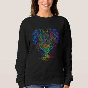 Sudadera Vibe Mandala Tree Tatuaje de vida de retro 60 años