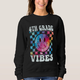 Sudadera Vibes de cuarto grado Tee 4º grado Retro 1º día de