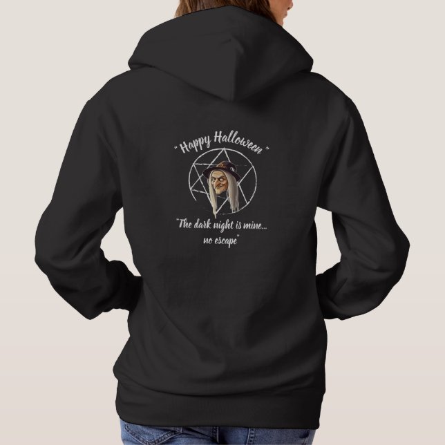 Sudadera Vibes de Halloween picantes - 👻 de camiseta negra (Reverso)