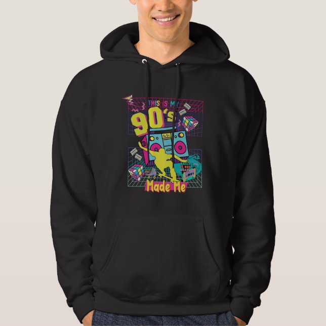 Sudadera Vibes de hip hop retro de los 90 me hicieron (Anverso)