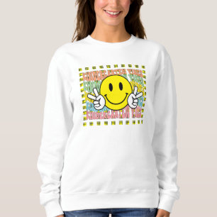 Sudadera Vibes de jardín de infancia, cara sonriente, lindo