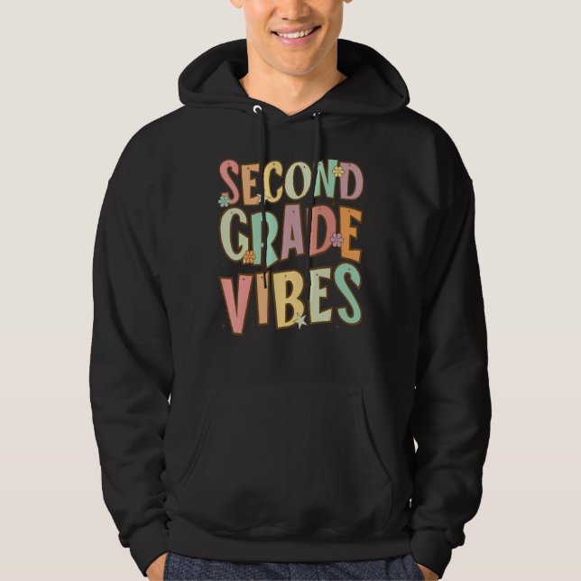 Sudadera Vibes de segundo grado coloridas (Anverso)