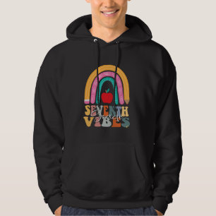 Sudadera Vibes de séptimo grado de arco iris de séptimo gra